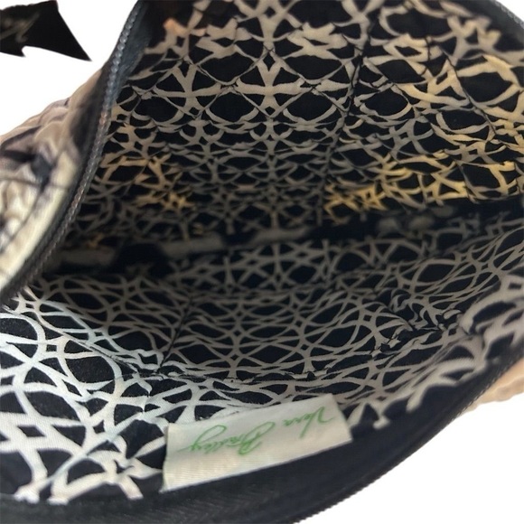 Vera Bradley Night & Day Floral Shoulder Bag Black White Casual Purse - Picture 5 of 6